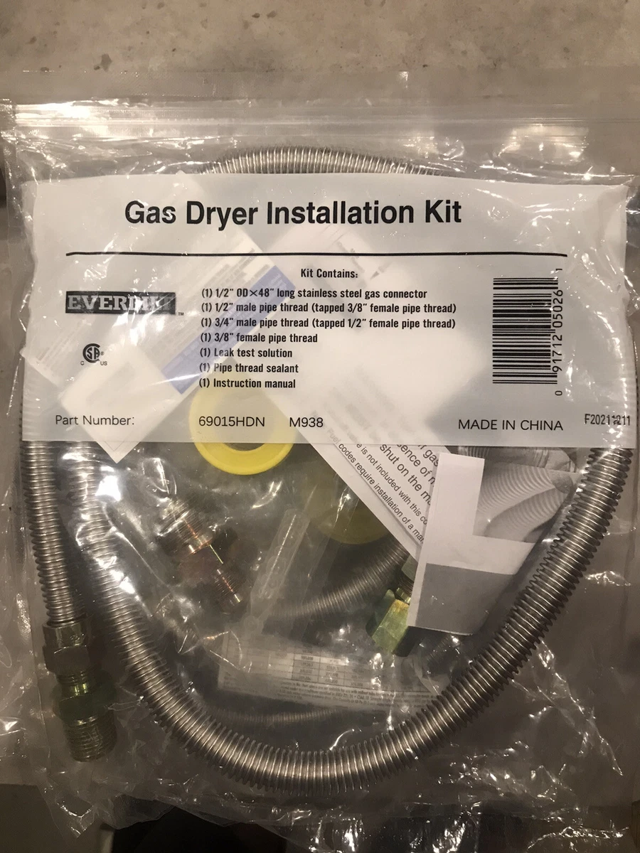 Gas Dryer Installation Kit Everbilt 48