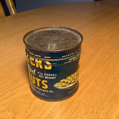 Old Planters Salted Peanuts Can Small 4 1/4oz Key off lid | eBay