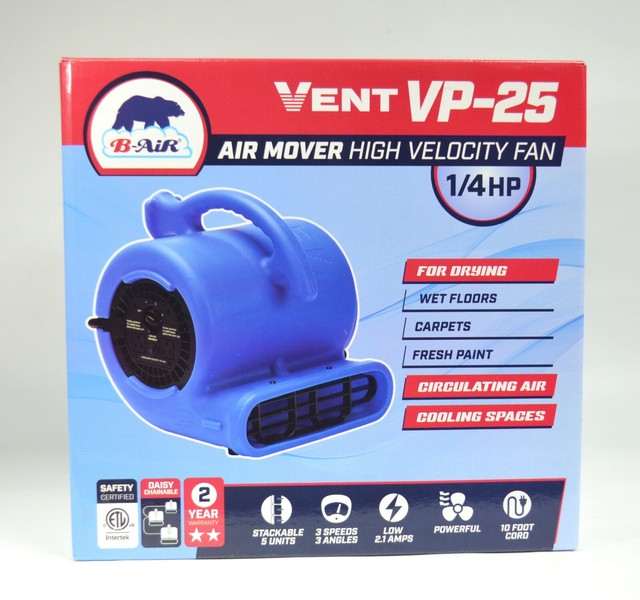 B-Air VP-25 1/4 HP Air Mover for Water 