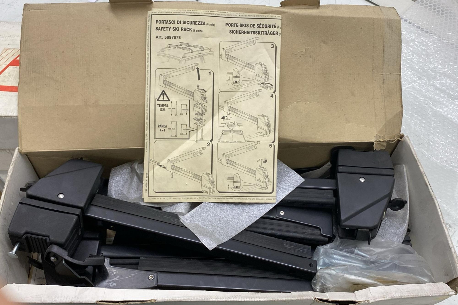 FIAT ACCESORIOS PORTA ESQUI ORIGINAL COD:5897678