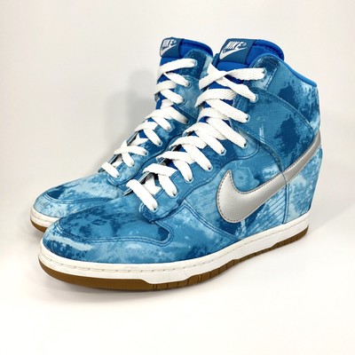 Nike Dunk Womens Sky High Clearwater 543258-402 Sz 10 Blue White Hidden Wedge 886548217717 | eBay