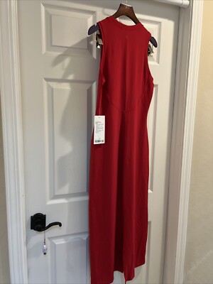 NWT Lululemon All Aligned Midi Dress Dark Red DKRD Size : 8 | eBay