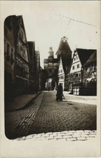 Old postcard postcard Rothenburg- Roderstrasse with Markusturm GERMANY (1075702)
