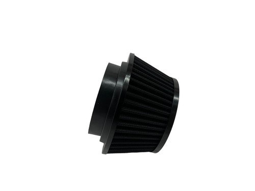 Filtro de aire UNIVERSAL SHORT ajustable 3 3,5 4 pulgadas entrada DELGADO BAJO PERFIL NEGRO - Imagen 5 de 24