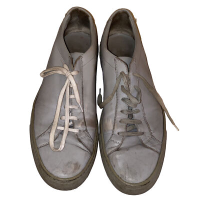 Common Projects Achilles Low Sneakers Size EUR 45 US 12 Grey Distressed