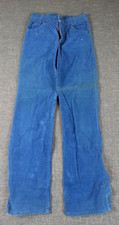 Vtg 1970s Levi Strauss Size 12 Regular Pants Waist 25 Length 30 Corduroy Blue