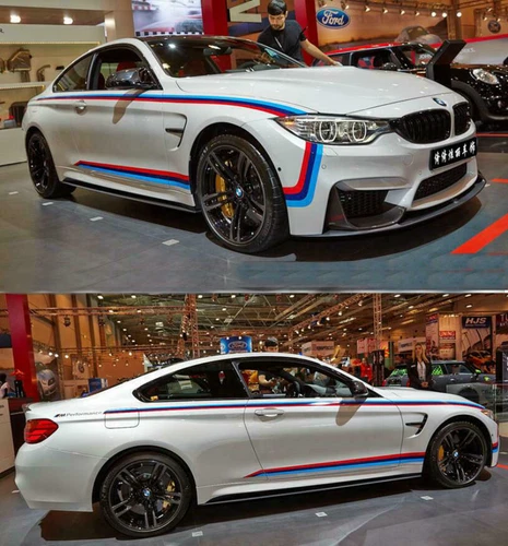 Graphic Car Sticker For BMW M4 M Performance Waist Line Stripe Side Door Decals - Foto 3 di 9