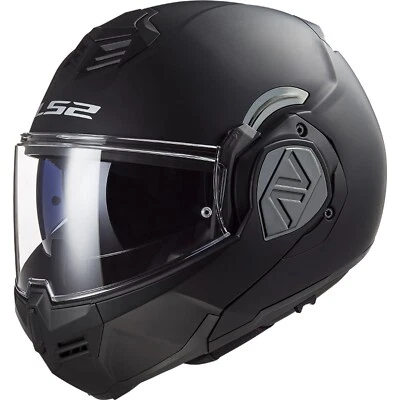 LS2 Casque de Moto Gr. XXL Advant Solide FF906 Modulable Parasoleil Noir Mat - Photo 1/4