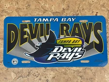 Vintage 1995 Tampa Bay Devil Rays license plate Tag Express Throwback NOS JD