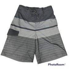 Swimming Shorts Men's Small 28-30 Gray Swim Trunks Surfing Swimwear Board Shorts