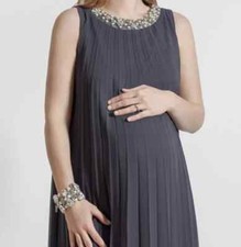 ROCK A BYE ROSIE LADIES EMBELLISHED PLEAT DRESS CHARCOAL SIZE 10 (ref 461) SALE
