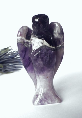 SCHMUCK-STCK SCHUTZ ENGEL AMETHYST REIKI NEU 78mm stehend Stein 1 - Bild 1 von 6