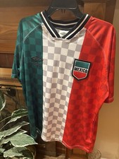 NWT Umbro Mexico Jersey Mens Large Soccer Shirt Green White Red NEW Ships Fast!
