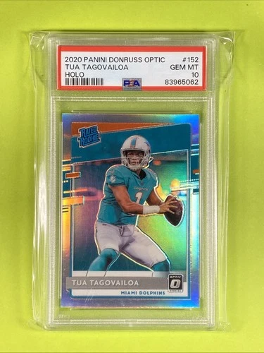 2020 PANINI DONRUSS OPTIC HOLO #152 TUA TAGOVAILOA ROOKIE RC PSA 10 Gem Mint