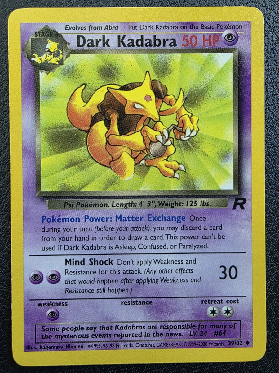 Dark Kadabra 39/82 Team Rocket for sale | eBay