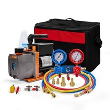 4.5CFM 1/3HP Air Vacuum Pump HVAC AC A/C Refrigeration Kit