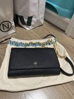 Tory Burch Black Emerson Chain Wallet