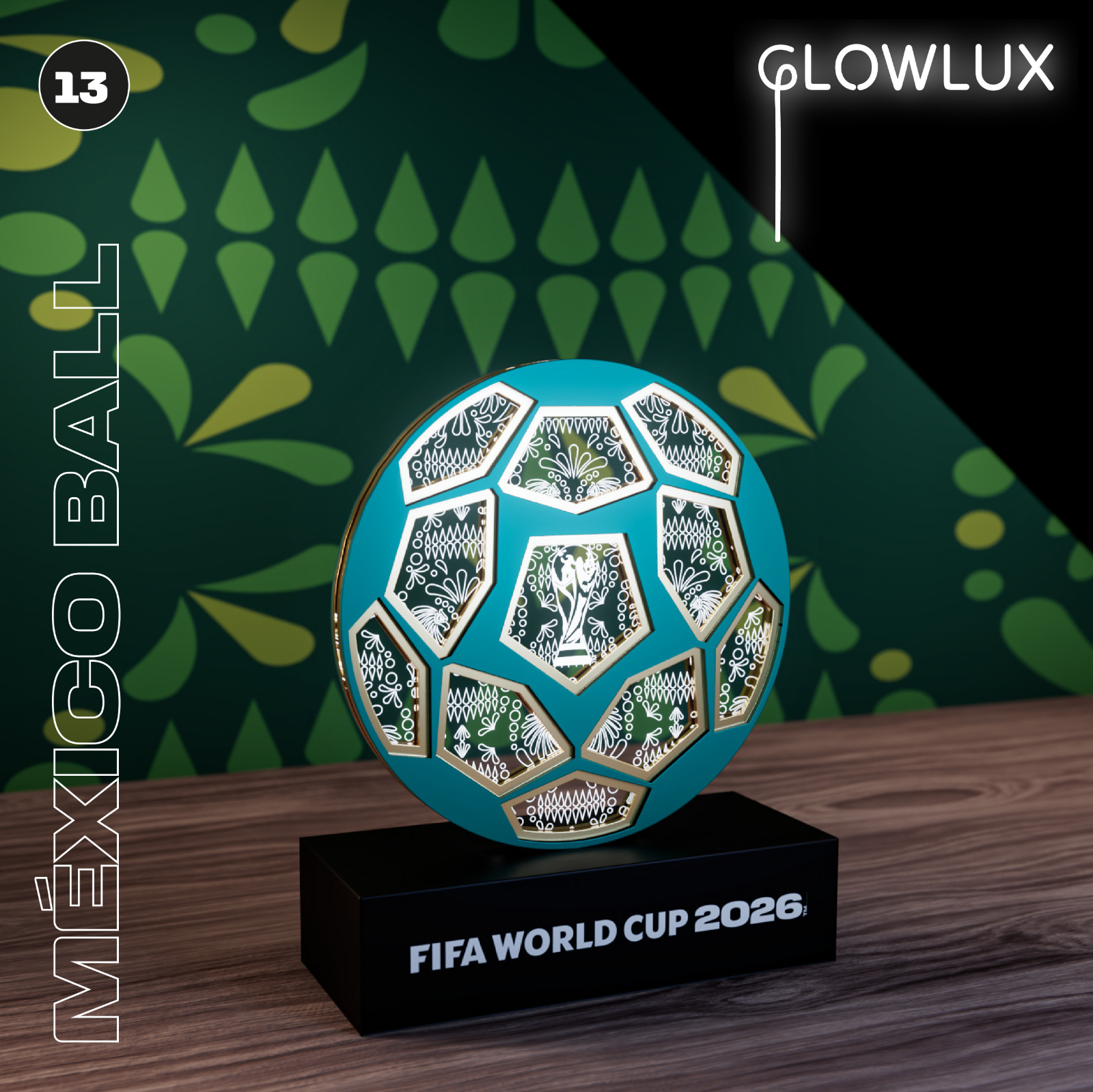 World Cup 2026 Official FIFA MÉXICO BALL LED Neon Sign Acrylic Desk Decor Light