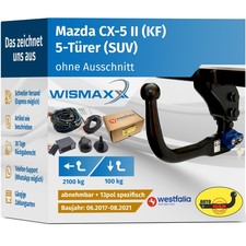 ANHÄNGERKUPPLUNG vert. abnehmbar für Mazda CX-5 KF 17-21 +13pol E-Satz SPEZ