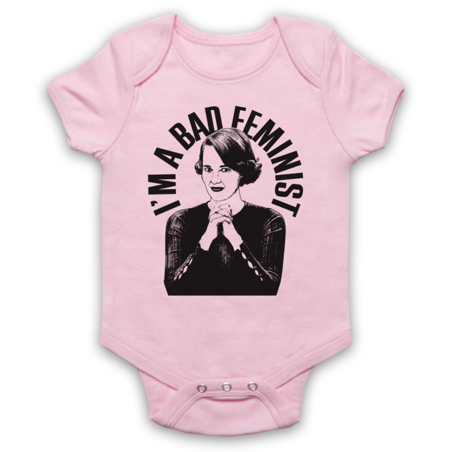 FLEABAG I'M A BAD FEMINIST FEMINISM PHOEBE ICONIC TV BABY GROW BABYGROW GIFT