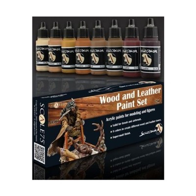 Scale 75 Mini Paint Wood and Leather Paint Set SW (New)