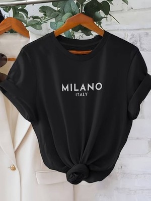 Milano Italy, Vacation in Italy, Milano Trip ,Women Short Sleeve Natural T-Shirt