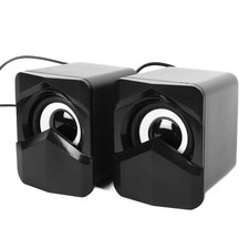 2x Computer Speakers Portable Wired Desktop Laptop Speakers Subwoofer For Ho Set
