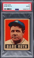 1948 LEAF #3 BABE RUTH PSA 2