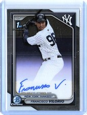 2024 Bowman Chrome Francisco Vilorio Prospect Autographs New York Yankees Card