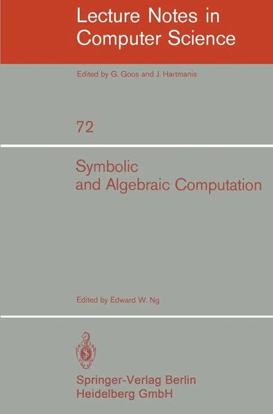 E. W. Ng | Symbolic And Algebraic Computation | Taschenbuch | Englisch (1979)-image