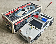VINTAGE BMW M1 POLICE CAR 1980's HONG DA TOYS 1/12 SCALE RARE BOXED UNTESTED
