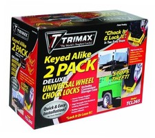TCL265 Small Deluxe Keyed Alike Wheel Chock Lock, Pack of 2
