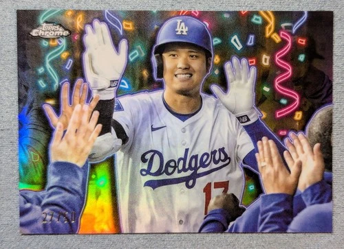 2025 Topps Chrome Update Celebracion Gold 27/50 Shohei Ohtani SSP Dodgers - Picture 1 of 2