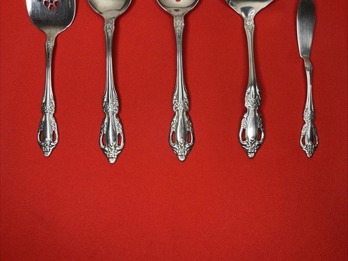 Oneida Raphael Serving Pieces Distinction Deluxe HH Stainless Flatware Set Of 5 - Picture 3 of 20
