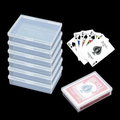 6-Pack Clear Card Deck Case - Collectible Trading Card Cases, Plastic Playing...