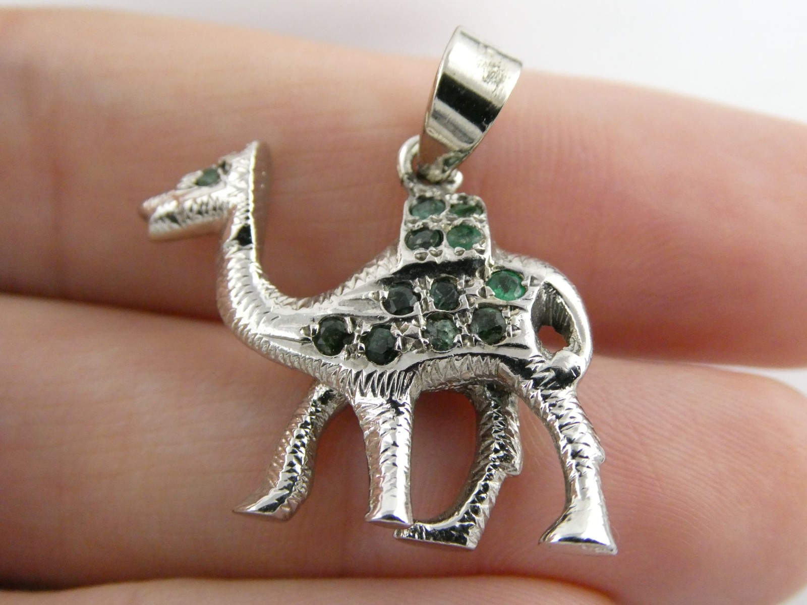 Sterling Silver Emerald and Ruby Reversible Camel… - image 1