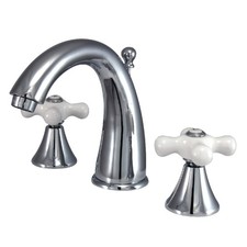 Kingston Brass KS297.PX Naples 1.2 GPM Widespread Bathroom Faucet - Chrome