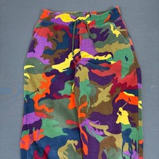 Polo Ralph Lauren Multi Color Camo Jogger Sweatpants Youth Size Medium 10-12
