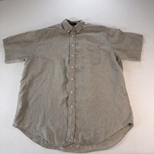 Daniel Cremieux Linen Shirt Men XL Button Short Sleeve Breathable Sustainable