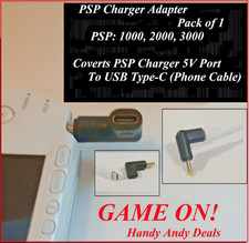 PSP Charger Adapter PSP 1000, PSP 2000, PSP 3000 Coverts to USB Type-C