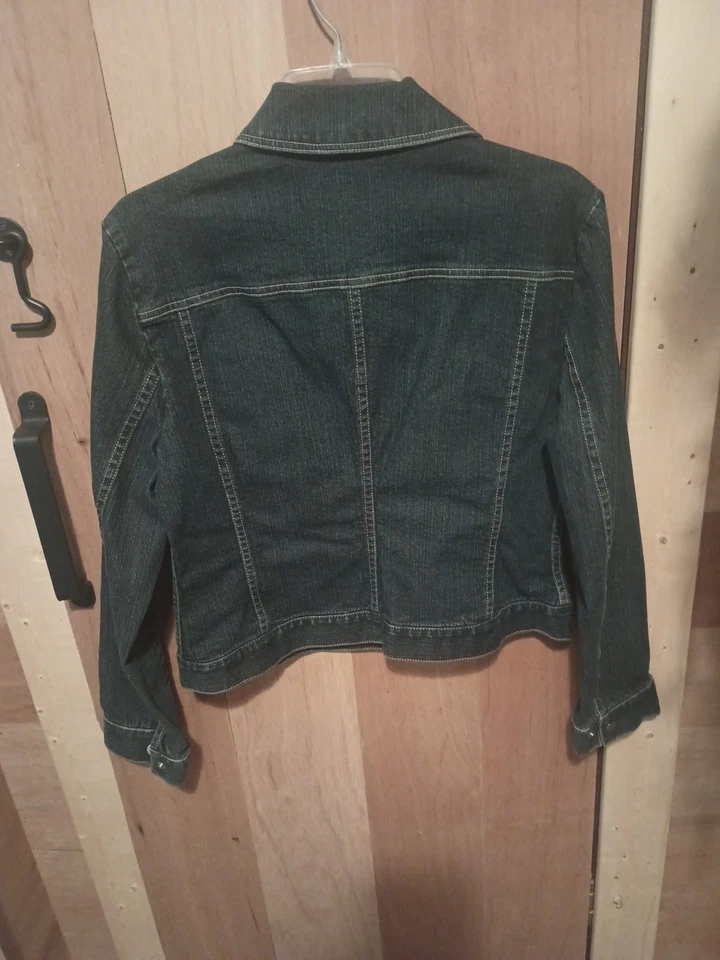 Chaqueta de mezclilla Doncaster a presión talla 10 Foto 3 de 4