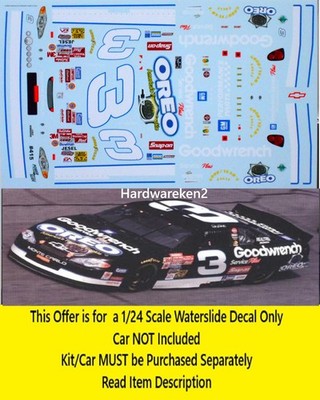 NASCAR DECAL # 3 OREO GOODWRENCH 2001 MONTE CARLO DALE EARNHARDT 1/24 POWERSLIDE