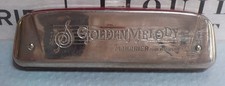 Vintage Golden Melody M Hohner Harmonica made in Germany 10 hole Key C