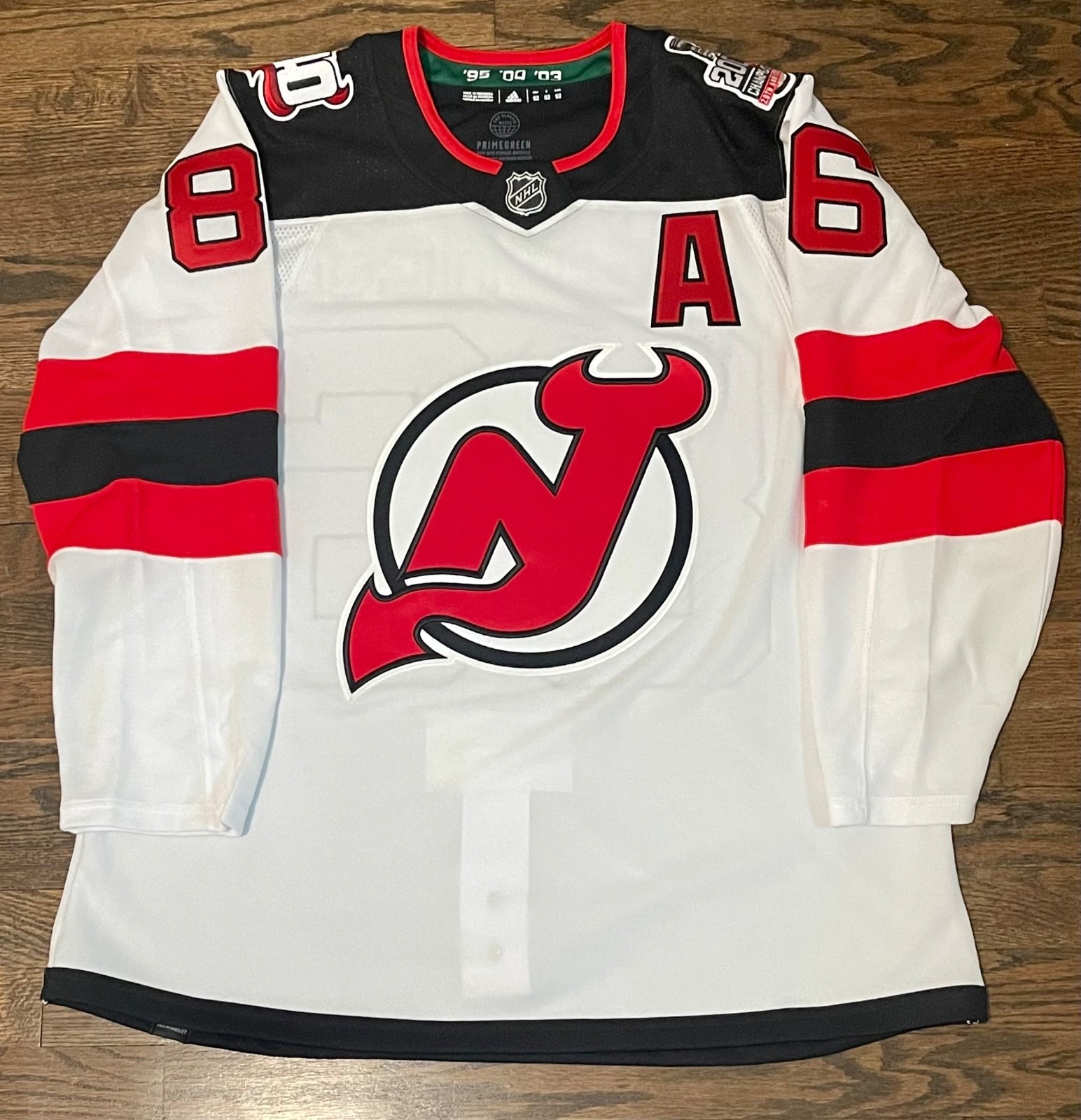 New Jersey Devils Authentic Adidas 2003 SCF anniv Jack Hughes sz 52