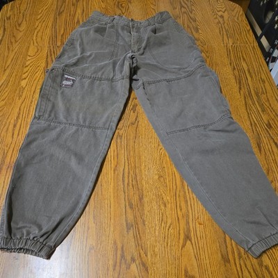 Vintage Bugle Boy Off Duty Mens Sage Khaki Cuff Pants Size 29M RN 54054
