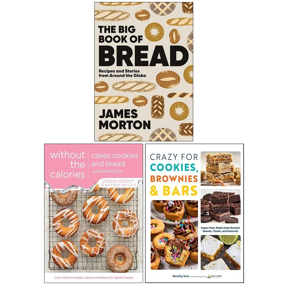 Big Book of Bread,Cakes, Cookies,Crazy For Cookies,Brownies & Bars 3 Books Set