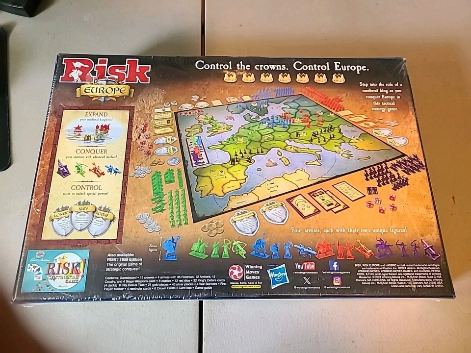 Risk Europe The Enhanced Game of Medieval Conquest New - Image 2 of 3