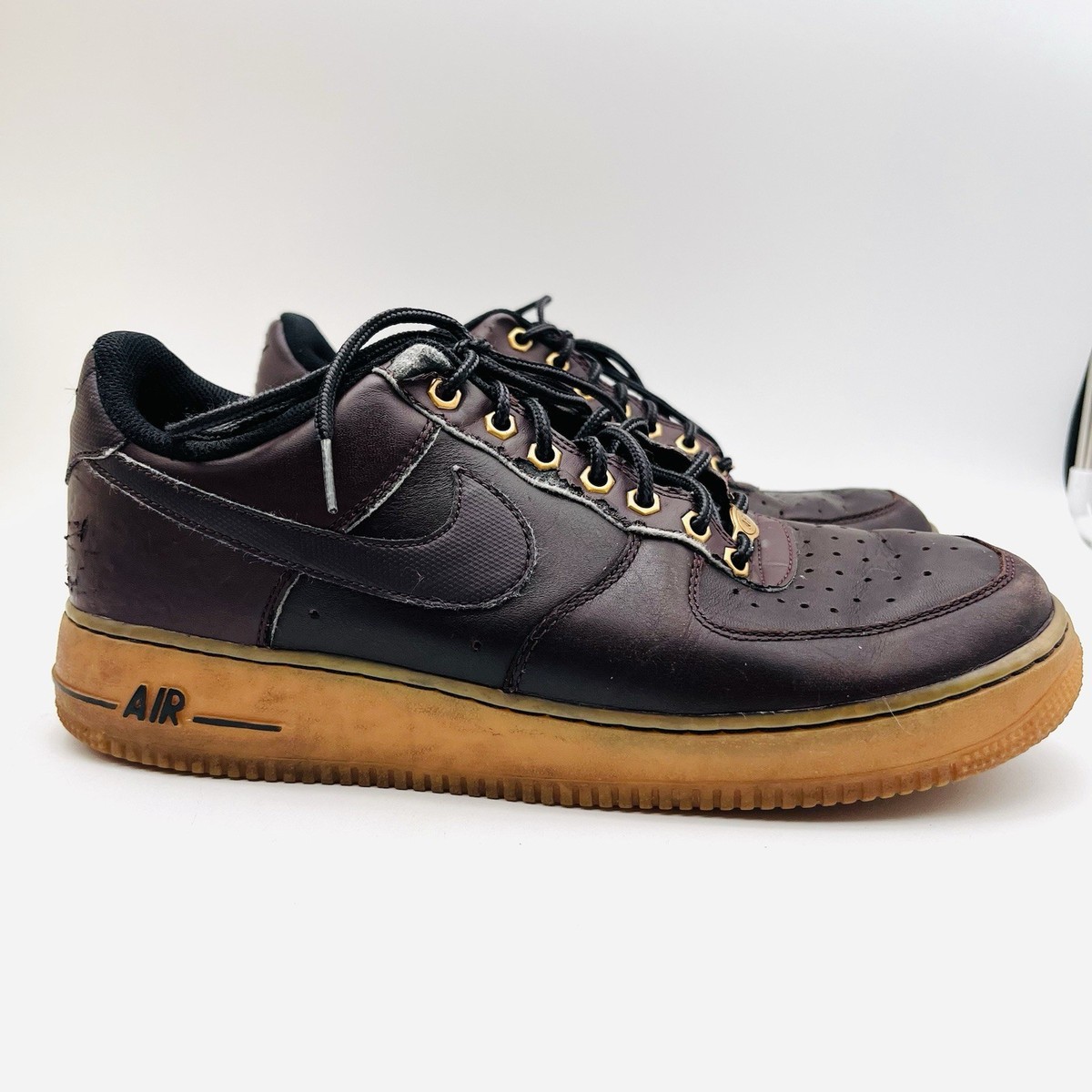 Nike Air Force Shoes Low Winterized Deep Burgundy Gum Men's Size  Sneakers