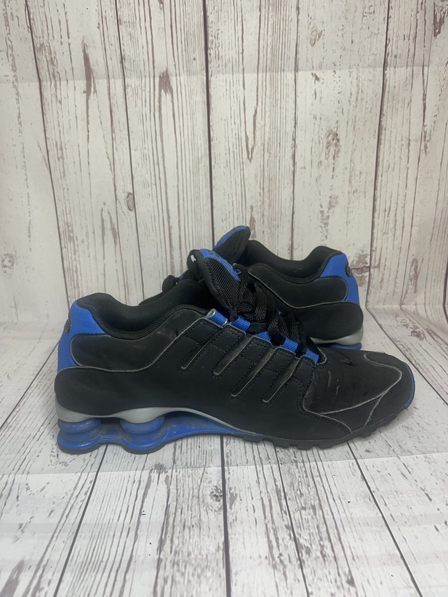 【シャチリーマン】トゥモローランド　ブルーワーク　NIKKE　無地ブラック Nike Shox NZ Racer Blue Black Men's Running Shoes 378341-056 Size