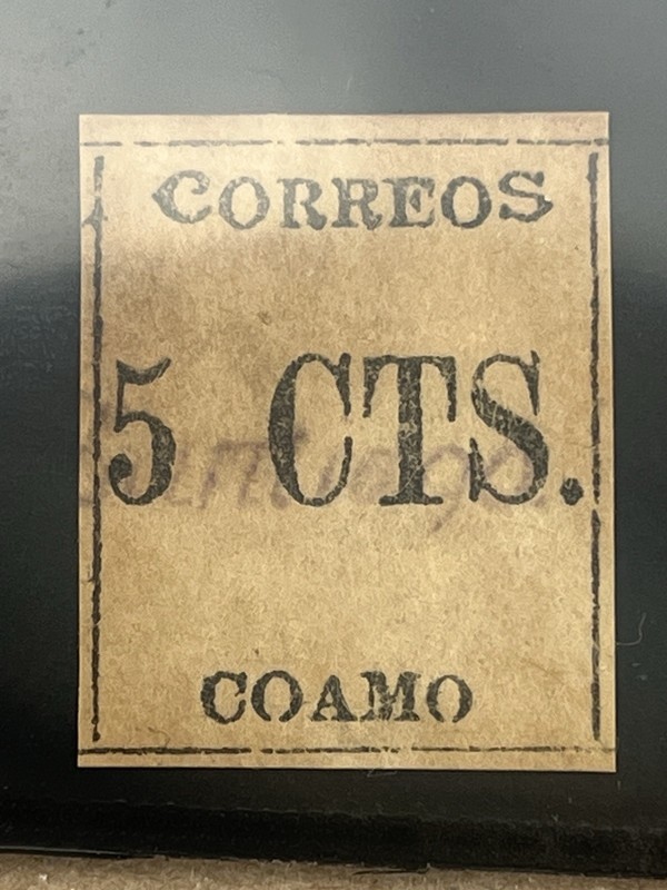 1898 Puerto Rico Scott 201 Coamo Provisional 5¢ Black PF Certified Genuine Rare